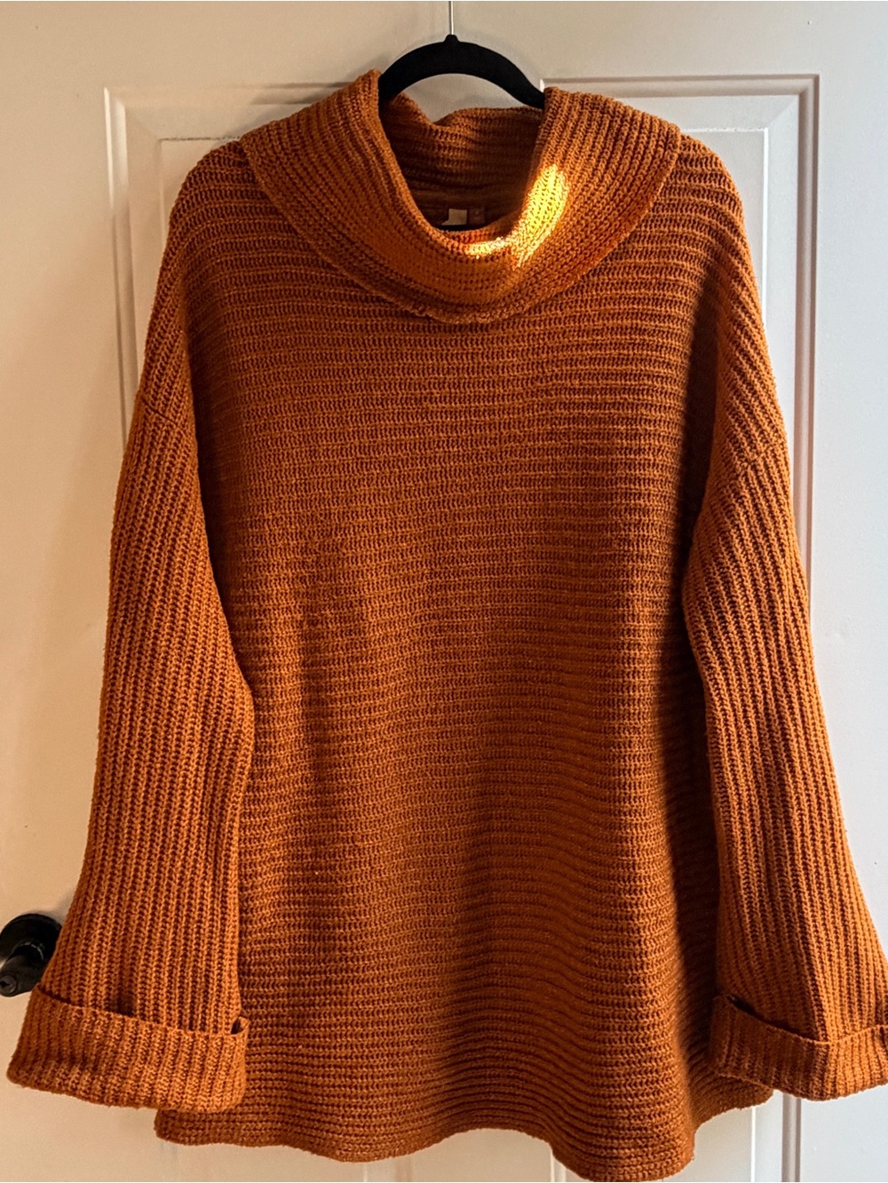 Pilcro Rust Orange Cowl Neck Sweater oversized fit Medium